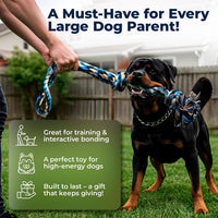 Large Dog Rope Toy, 23.5 Inch, Blue