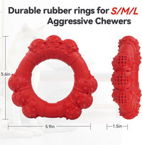 Indestructible Dog Chew Toys for Aggressive Chewer (red)