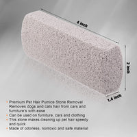 2 Pieces Pet Hair Remover for Cat Hair Removal Pumice Stone