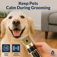 Rechargeable Dog Clippers for Grooming – Professional Pet Clippers for Dogs & Cats, Adjustable Blades