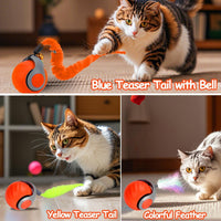 2PCS Interactive Cat Toy Ball, Rechargeable Cat Toys for Indoor Cats