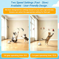 Interactive Cat Toys for Indoor Cats Toy Wand 360°Automatic Moving Cat Toys